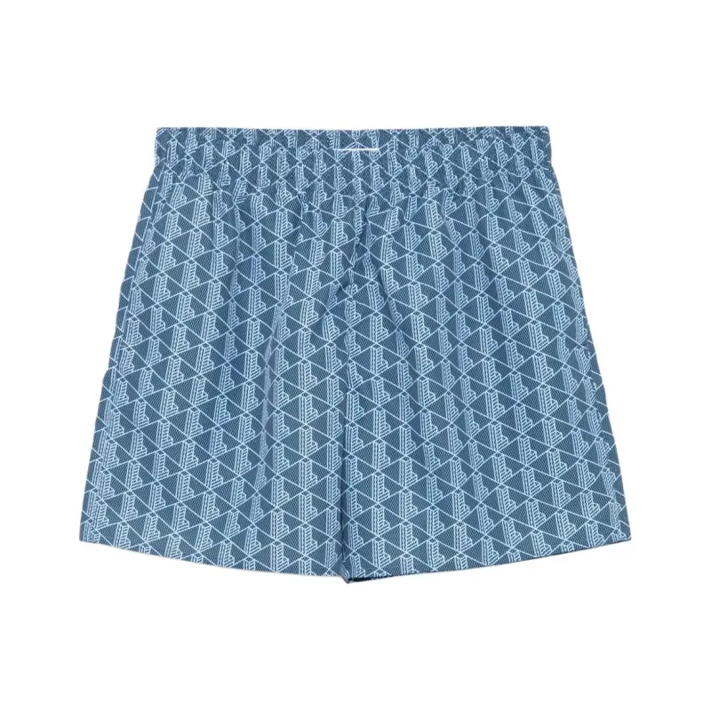 LACOSTE Monogram Print Swim Trunks-1