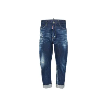 DSQUARED 2 Distressed Straight Leg Jeans