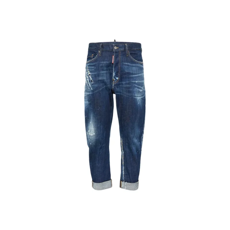 DSQUARED 2 Distressed Straight Leg Jeans-0
