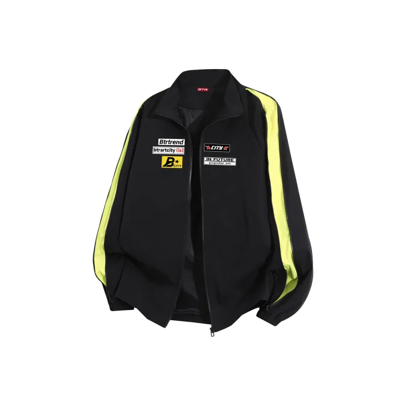 BTR Jackets Coats Unisex Black Red-2