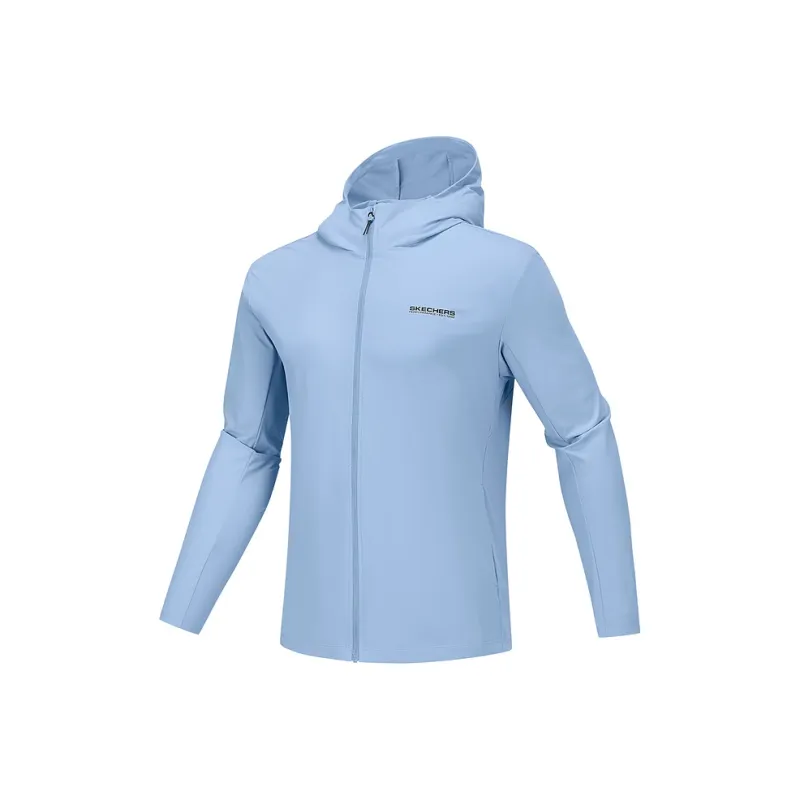 Skechers Sports Lifestyle Collection GODRI Jacket Men's Matte Light Blue-0