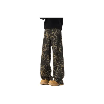 DARK HORSE Jeans Unisex Leopard Print