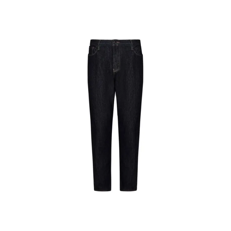 EMPORIO ARMANI J75 Logo Patch Slim Cut Jeans-0