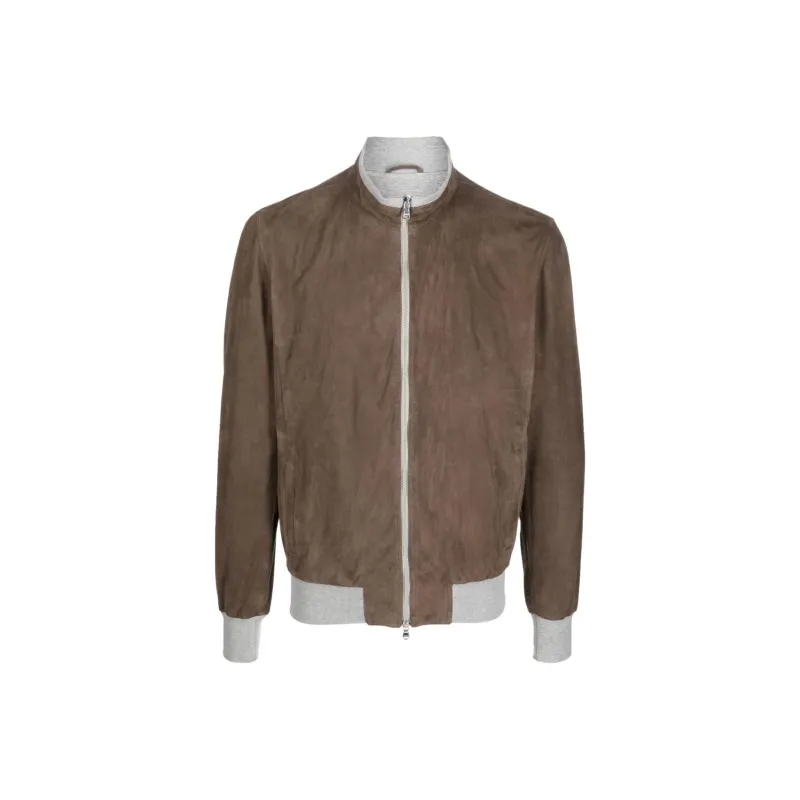 BARBA Leather Jacket Men's Coffee-0