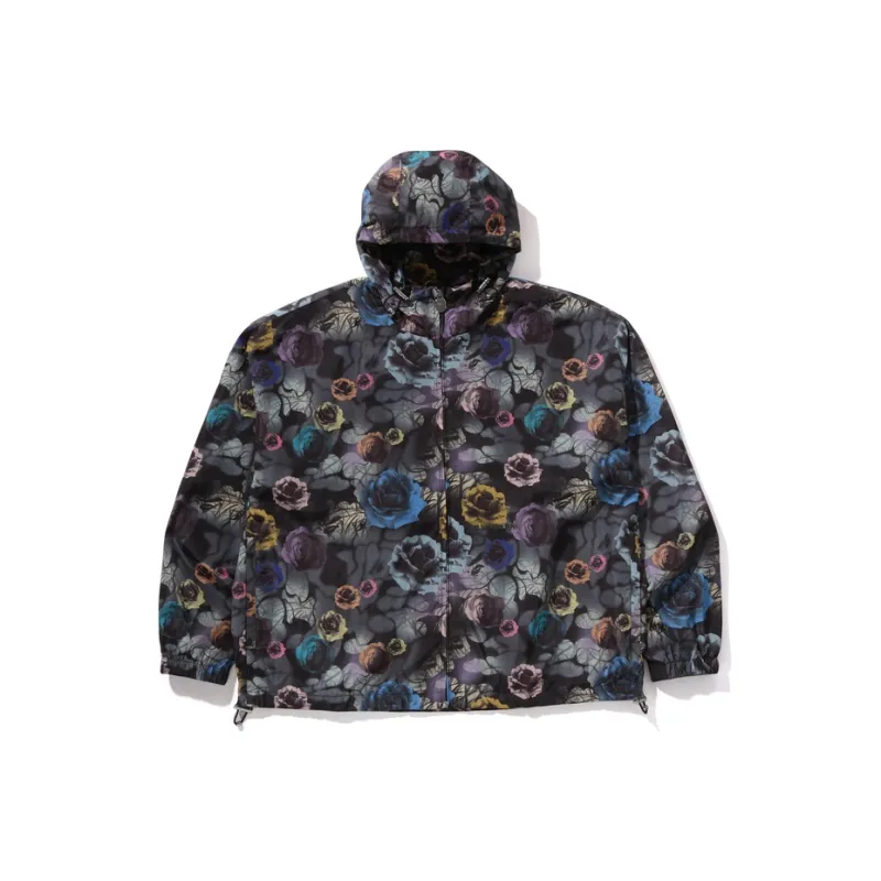 A BATHING APE Floral Camo Nylon Hooded Jacket-0