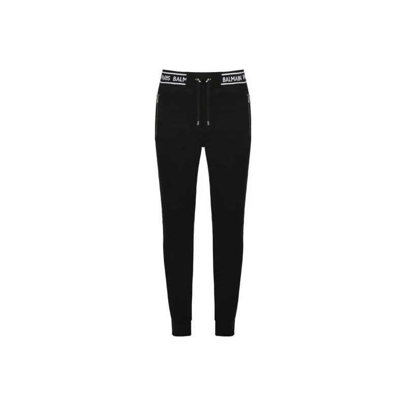 BALMAIN Knitted Sweatpants Men Black-0