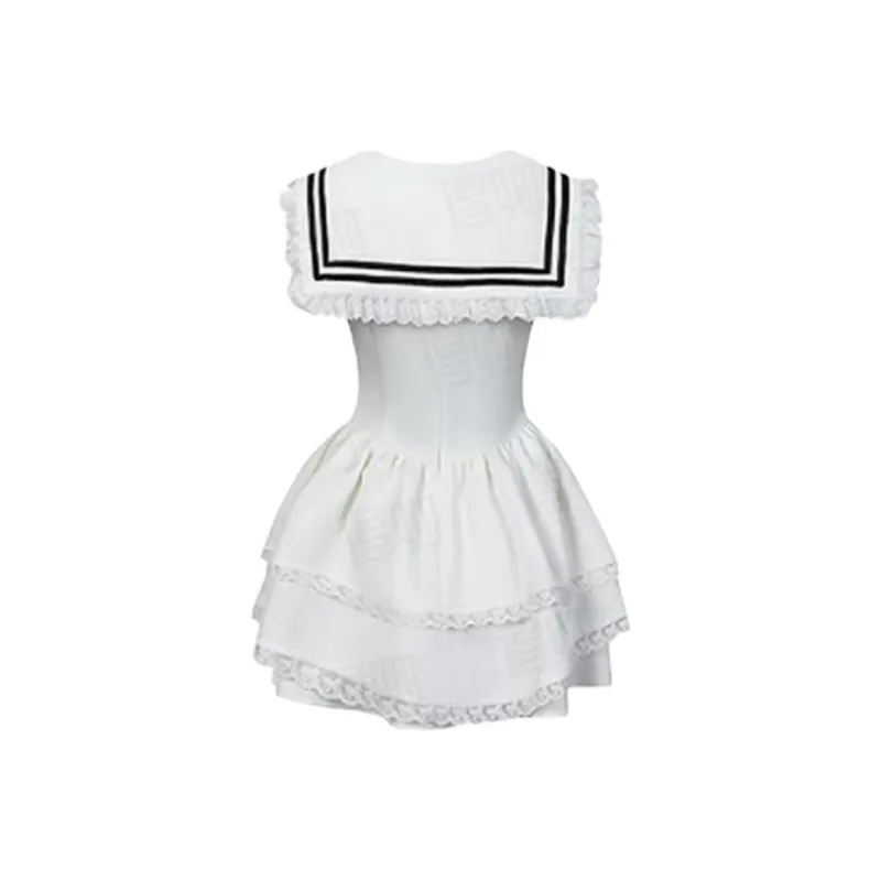 CZMO Short Sleeved Dress Women's White-1