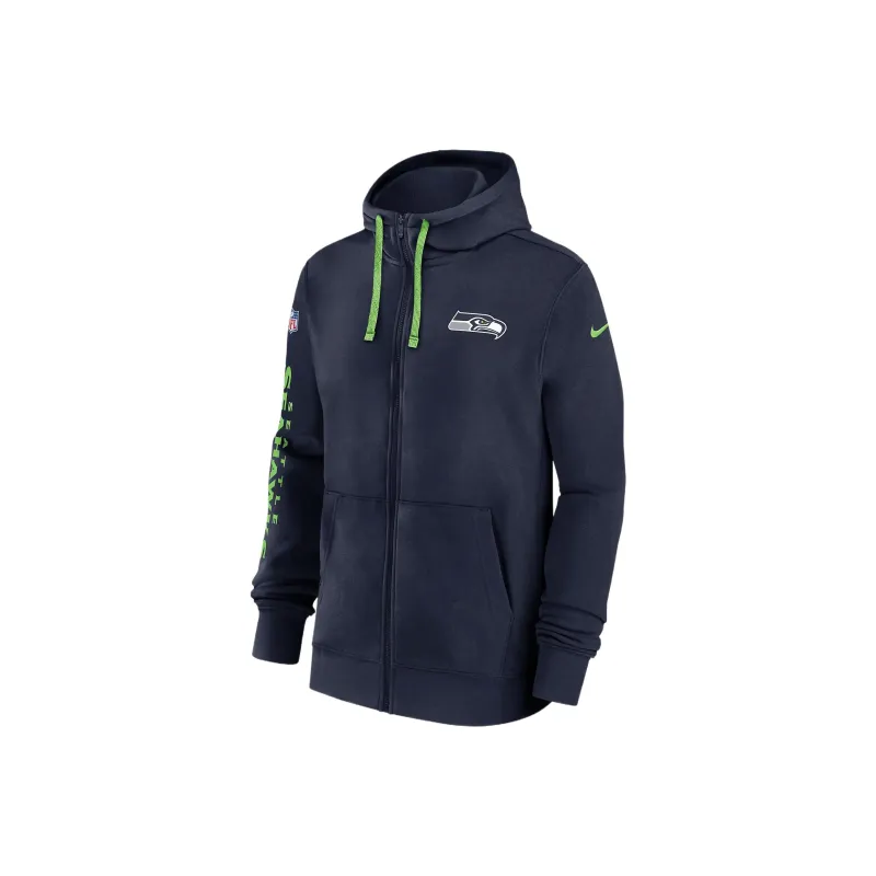 Nike Seattle Seahawks Sideline Team Issue Club Men's Nike Full Zip Hoodie-0