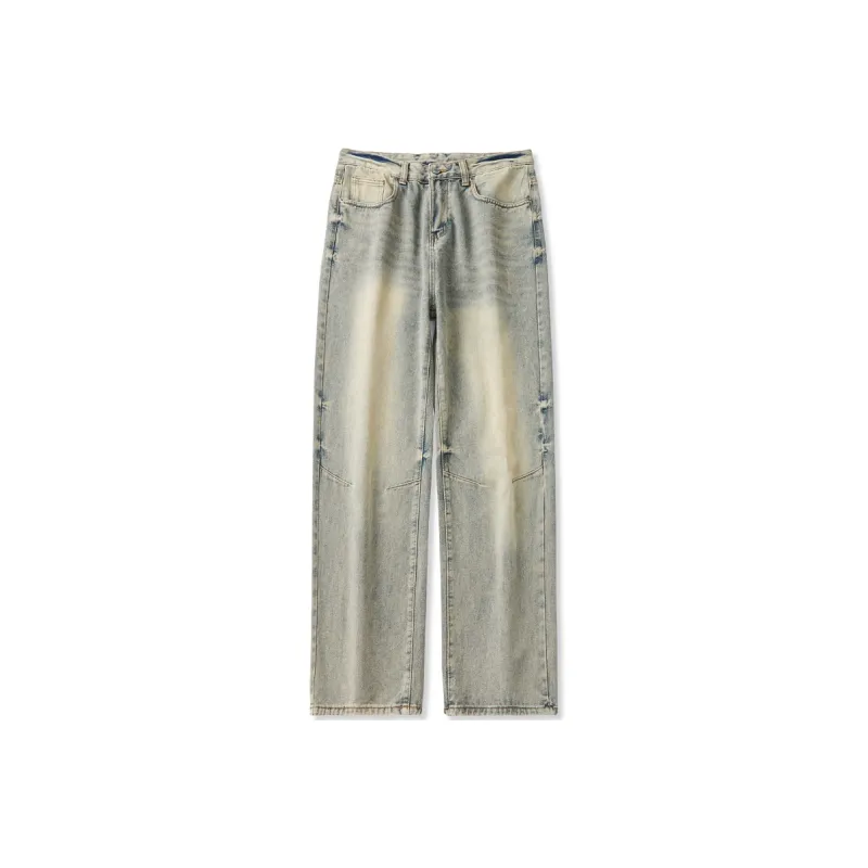 HCHUICHENG Jeans Unisex Yellow Mud-0