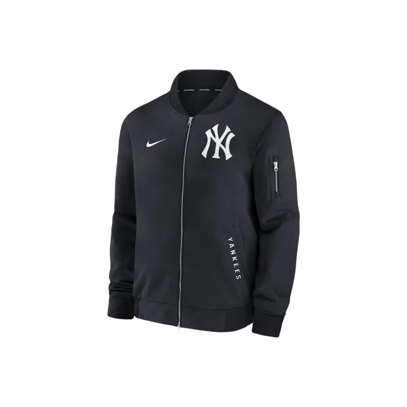 Nike New York Yankees Authentic Collection Dugout Men's Nike Mlb Full Zip Bomber Jacket-0