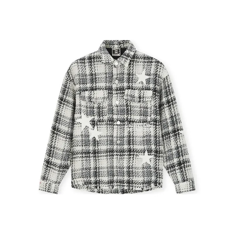 BONELESS Jackets Coats Unisex White Plaid-0
