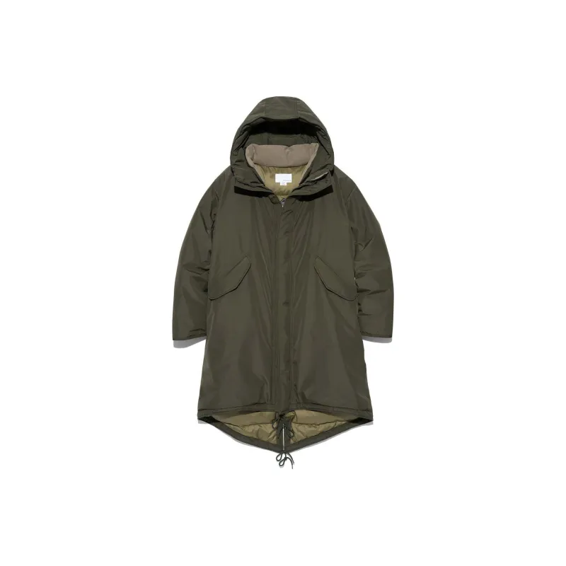 Nanamica FW24 GORE TEX Long Down Coat Down Jacket Unisex Khaki Green-0