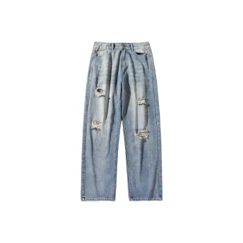 Yiwen Jeans Unisex Vintage Blue