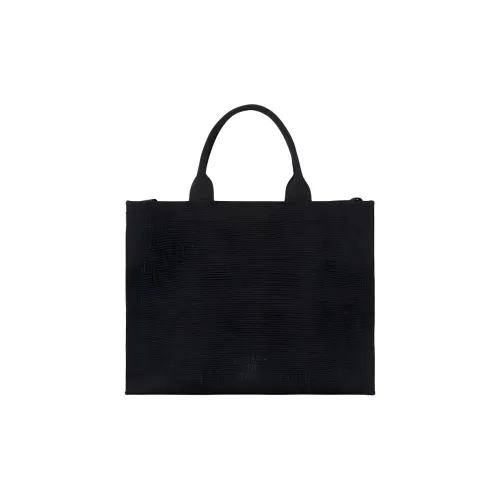 JOSEPH&STACEY Recycled Polyester Tote Bag Shopping Bag Shoulder Bag Handbag Large Size Unisex Black