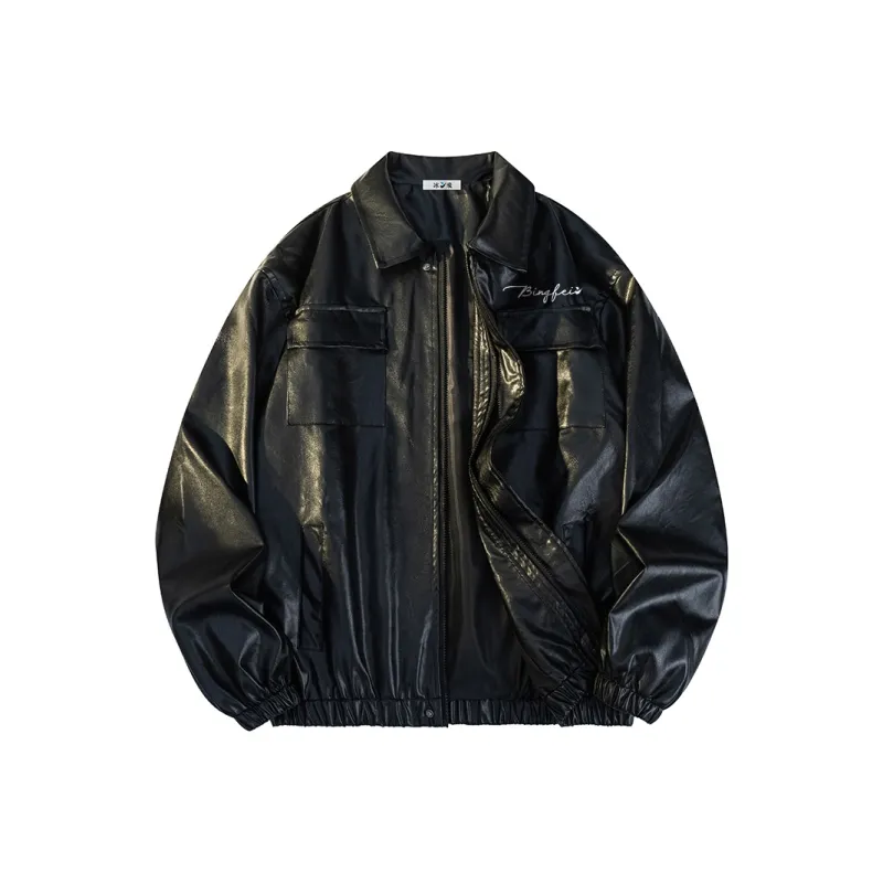Ice Flying Leather Jacket Unisex-0