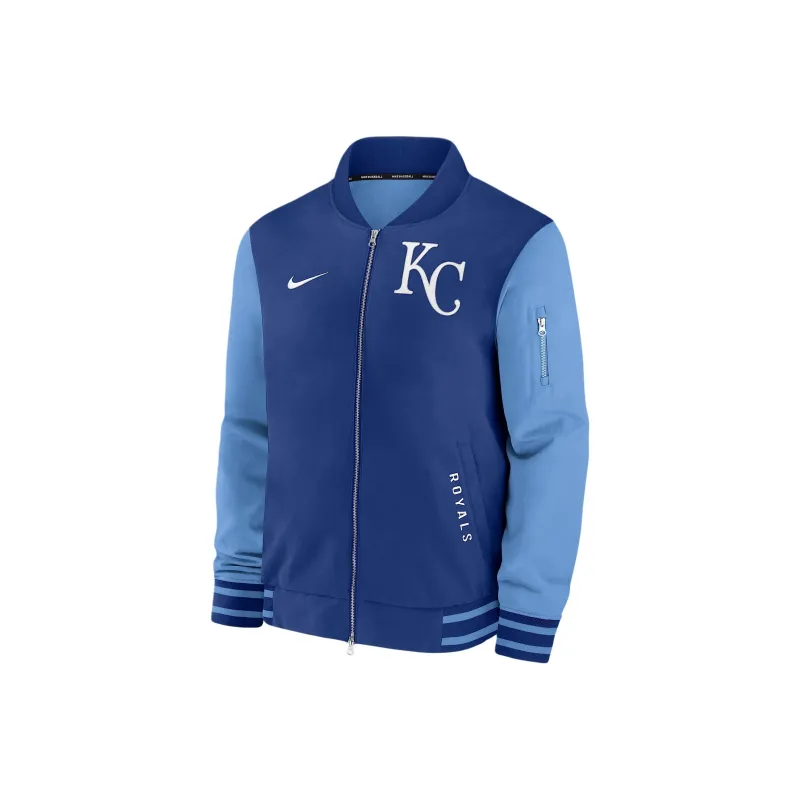 Nike Kansas City Royals Authentic Collection Dugout Men's Nike Mlb Full Zip Bomber Jacket-0