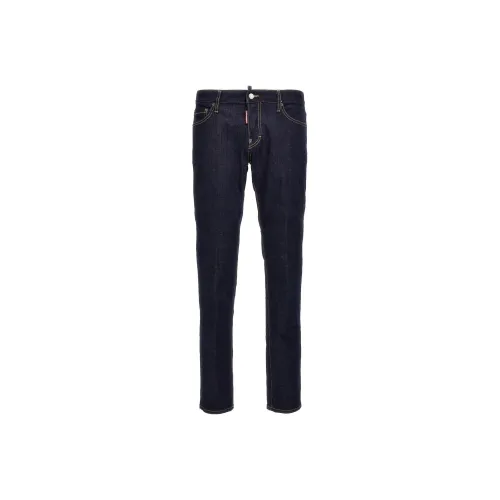 DSQUARED 2 Logo Patch Straight Leg Jeans