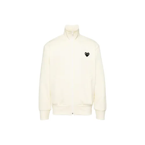 CDG Play Jackets Coats Unisex Ecru