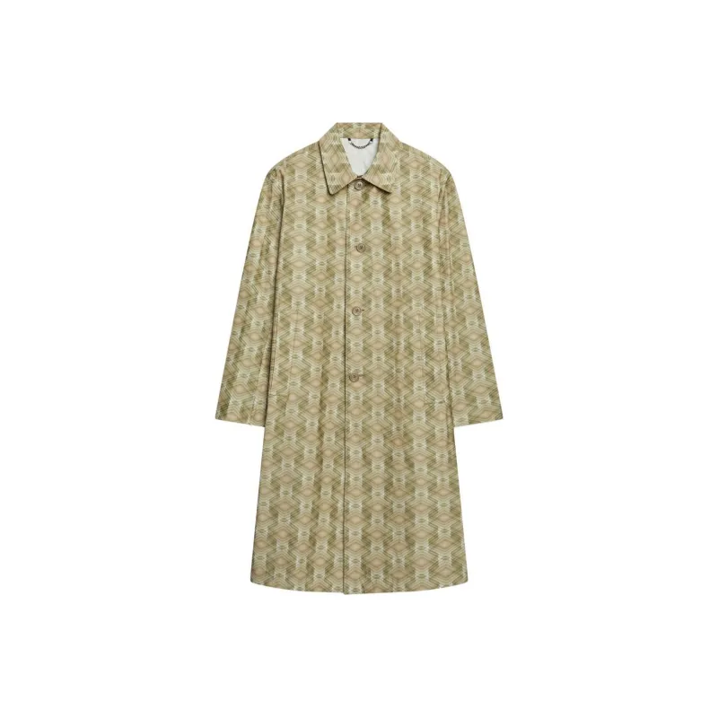 DRIES VAN NOTEN SS24 Trench Coat Men's Sage Green-0