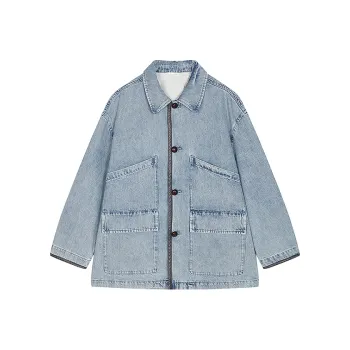 CROQUIS Jackets & Coats Men's Navy Blue Denim
