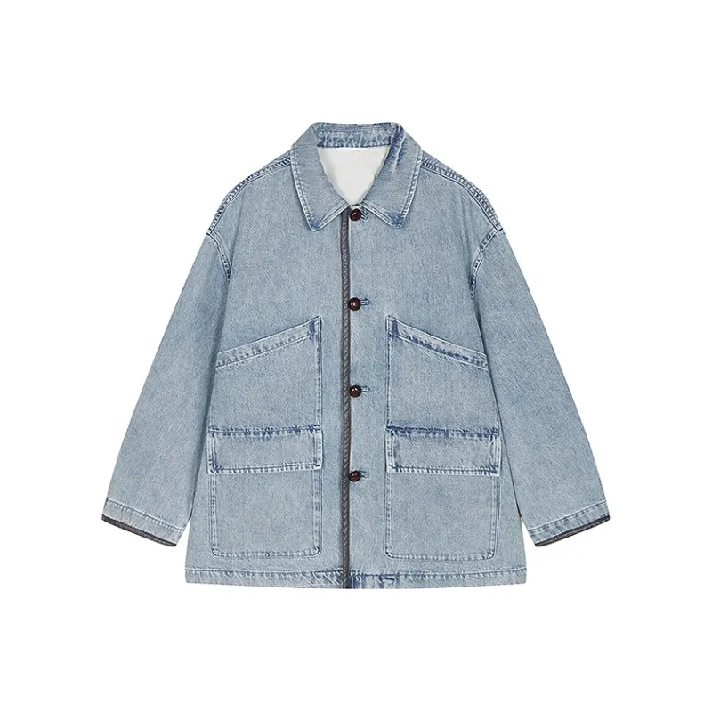 CROQUIS Jackets & Coats Men's Navy Blue Denim-0