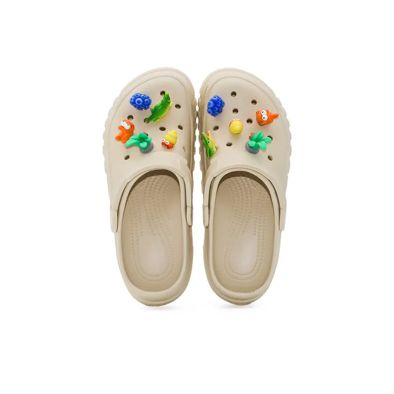 OUBT Seaside Theme, 3D Effect Animal Collection Clogs Unisex Khaki-3