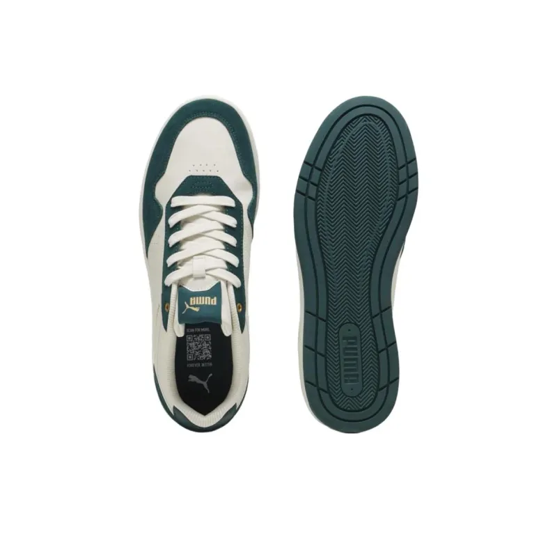 PUMA Anti Slip Wear Resistant Low Top Skateboard Shoes Men's White Green-3
