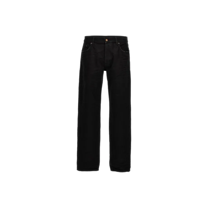 SAINT LAURENT Buttoned Straight Leg Jeans-0