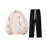 Ecru Top+117 Black Pants