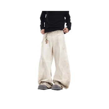 DUATOGE Jeans Men's Dirty White