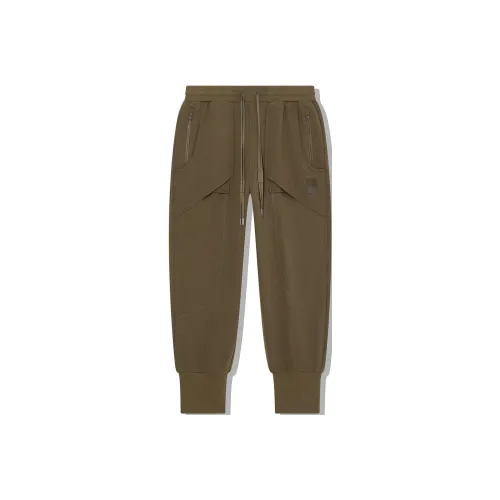 LiNing Li Ning X Jackie Chan Co branded Kung Fu Series Knitted Sweatpants Men Beech Wood Ochre