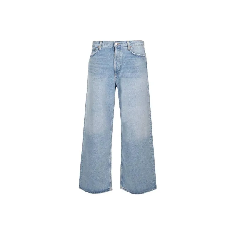 AGOLDE Mid-Rise Straight Hem Jeans-0