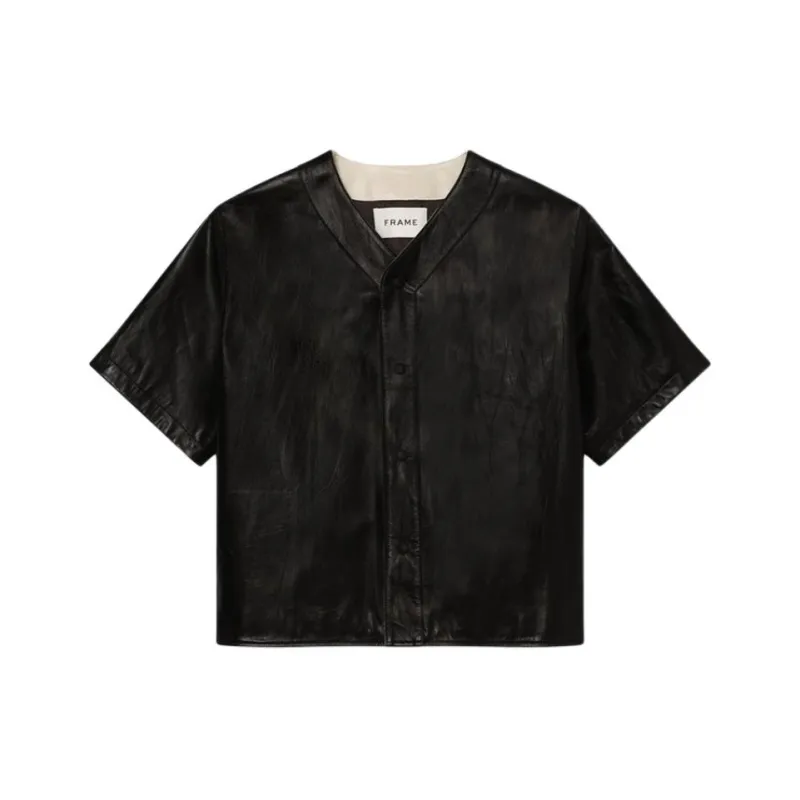FRAME SS24 Leather Jacket Men's Black-0