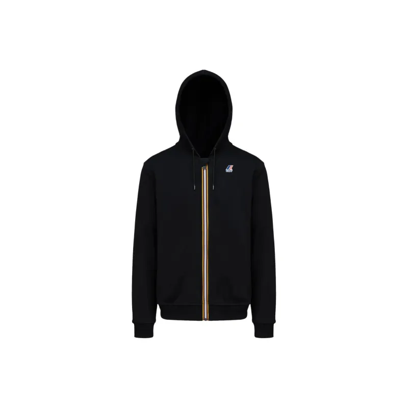 K WAY Logo patch Drawstring Hoodie-0