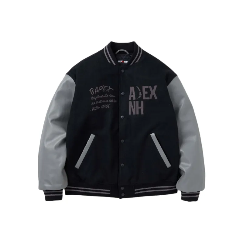 Neighborhood X A BATHING APE NEIGHBORHOOD Co brand Jackets Unisex Black-0