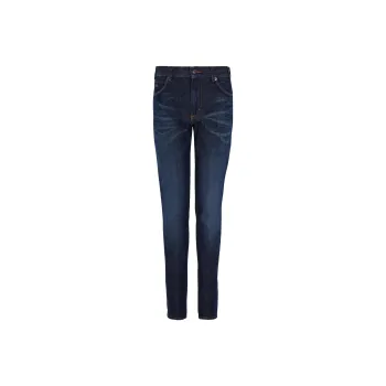 EMPORIO ARMANI J75 Slim fit Marbleised treatment Denim Jeans