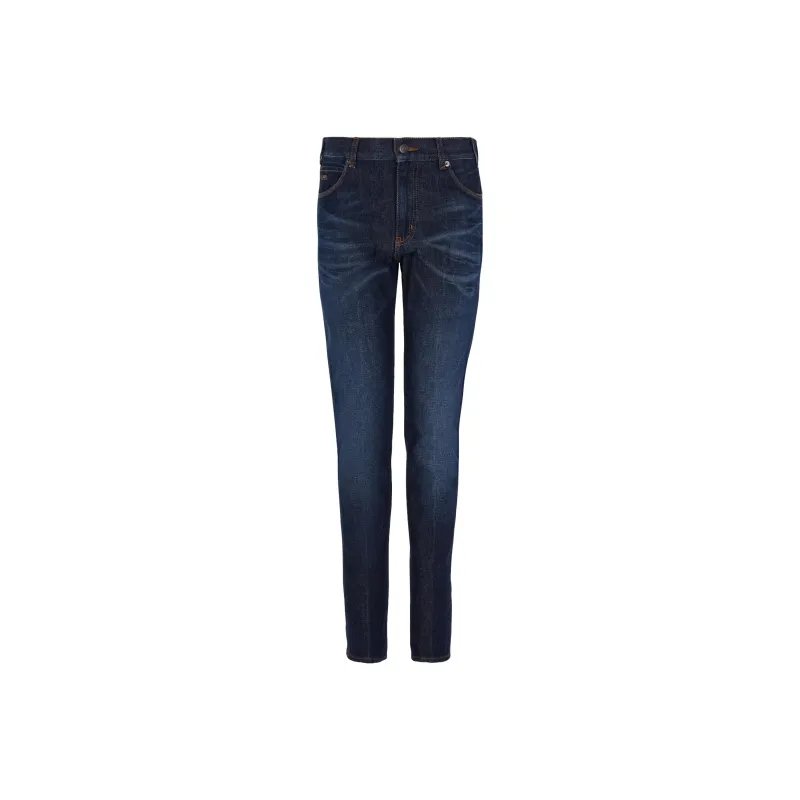 EMPORIO ARMANI J06 Slim fit Washed Denim Jeans-0