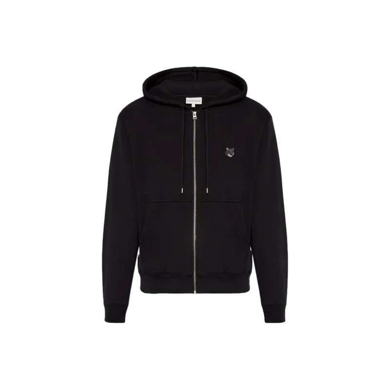Maison Kitsune Bold Fox Head Patch Zipped Hoodie-0