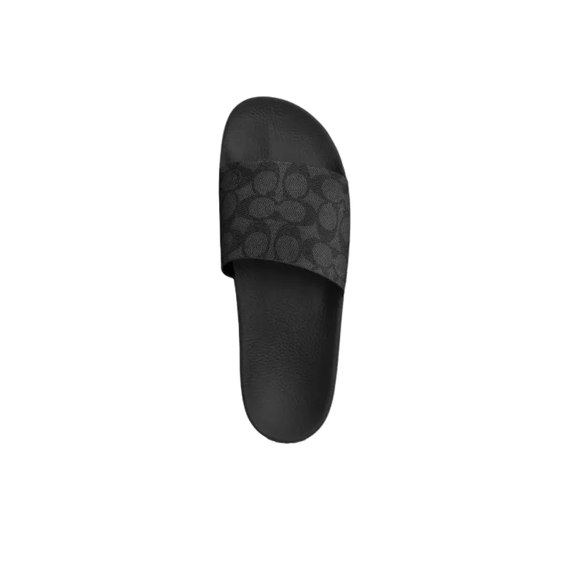 COACH Signature EVA Rubber Sole Slide Slippers Men's Black-3