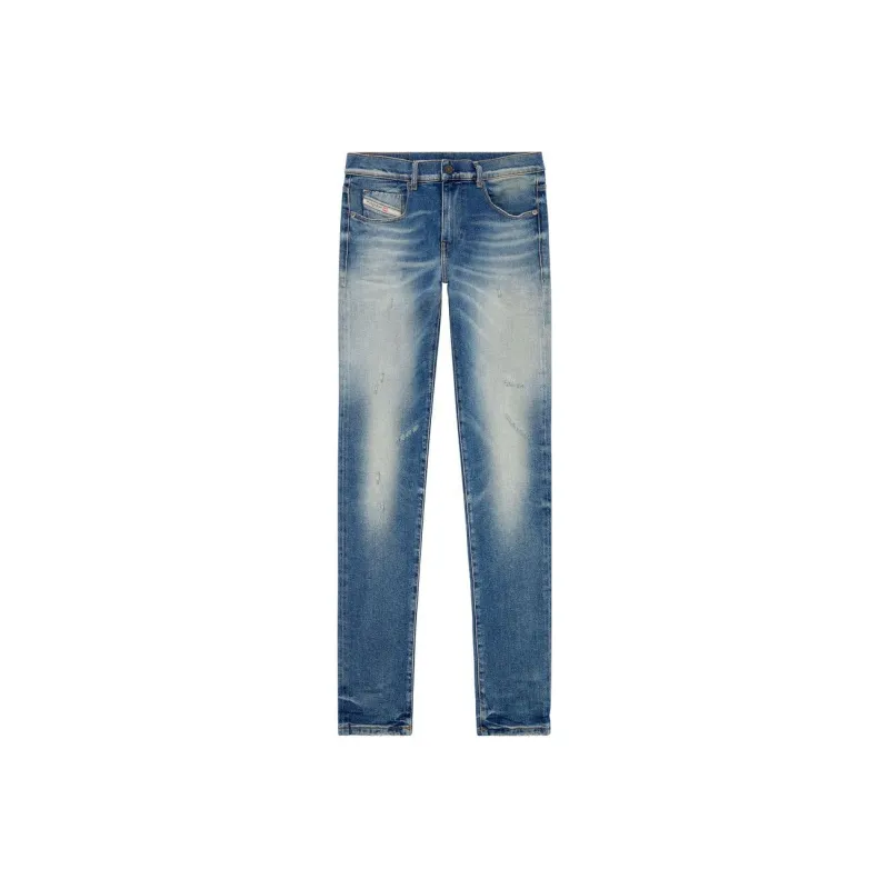 DIESEL 2019 D Strukt Logo Patch Tapered Jeans-0