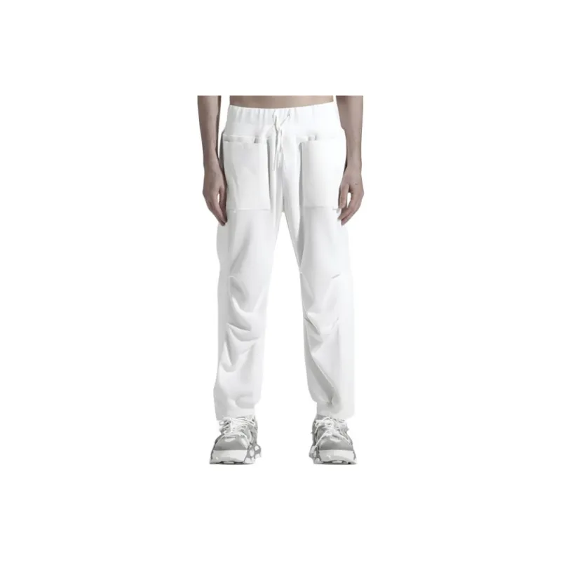 NORVINCY Breathable Elastic Waistband Solid Color Hip-Hop Casual Pants Unisex-5