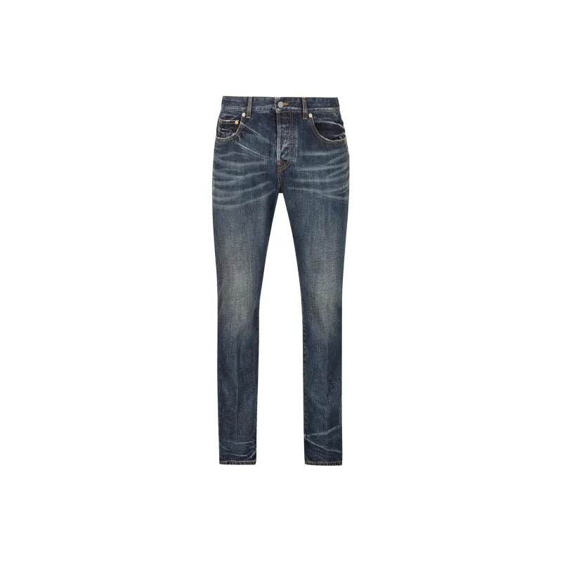 Valentino Logo Patch Mid Rise Jeans-0