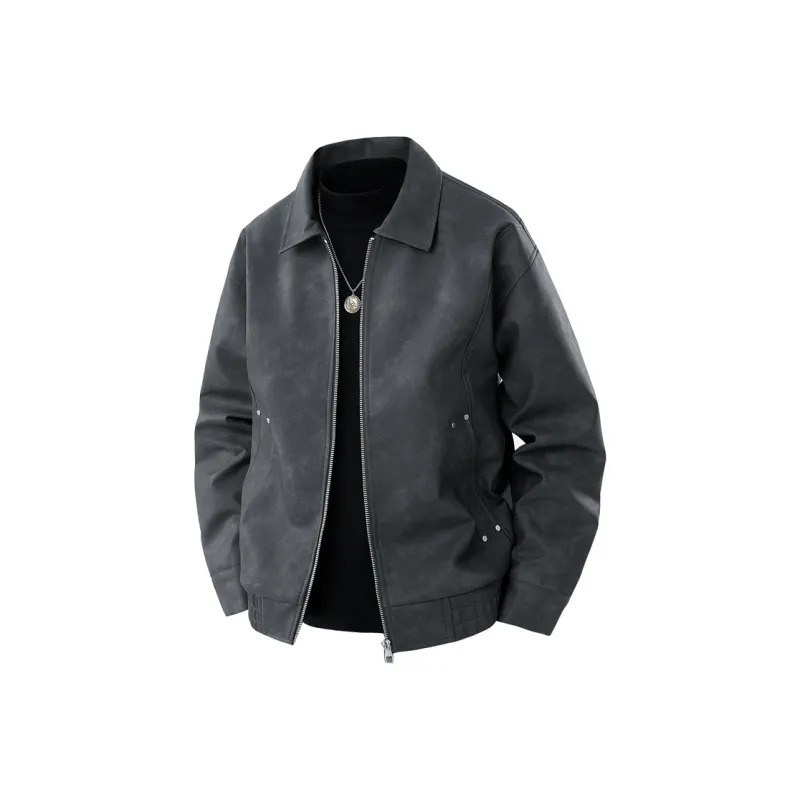TESTUNG Jackets Coats Unisex Dark Gray-0