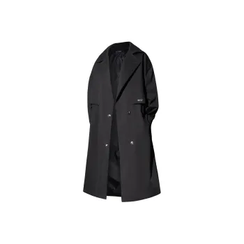 UPZCY Trench Coats Unisex Black