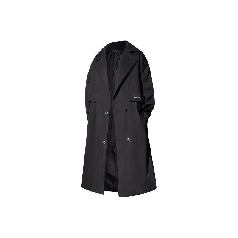 UPZCY Trench Coats Unisex Black-0