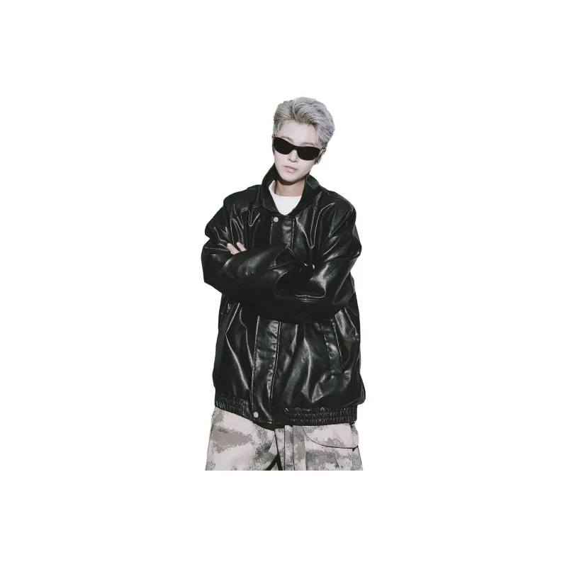 SWAMP AREA Leather Jacket Unisex-0