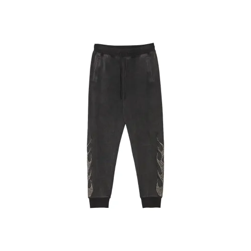 Ed Hardy Knitted Sports Pants Men's Dark Marble Color