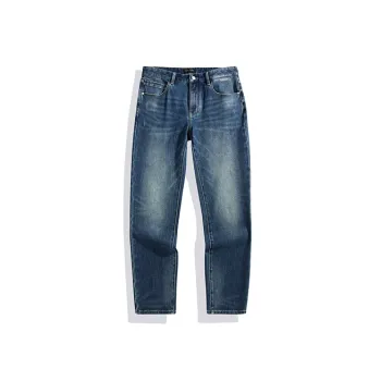 PEACEBIRD MEN Slim Fit Cuffed Washable Warm Jeans Men's