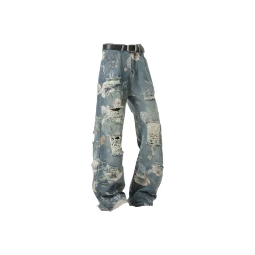 XIDELONG Jeans Unisex Blue