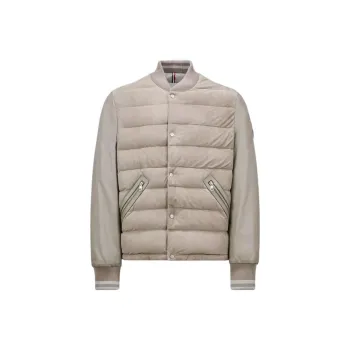 Moncler Chalanches Suede Down Jacket Down Jacket Men's Beige